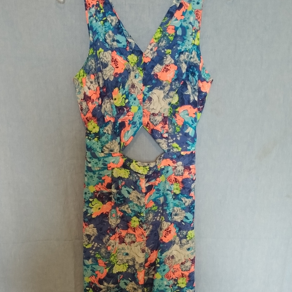 Hommage Women's neon floral jumpsuit